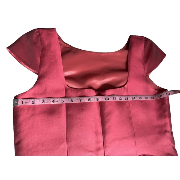 J Crew Silk Cotton Blend Sheath Dress Size 10 *Altered* Cap Sleeves Cocktail - Picture 5 of 15